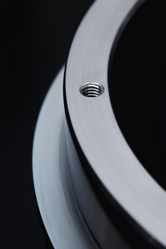black and white round frame