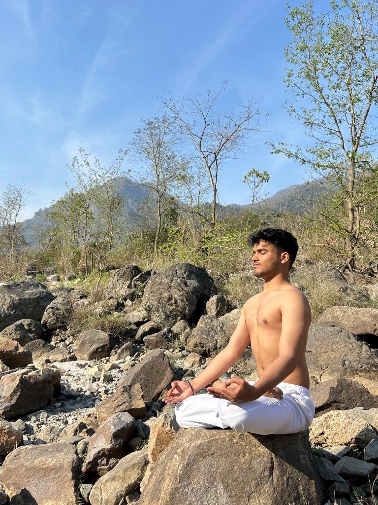 yoga in rocks