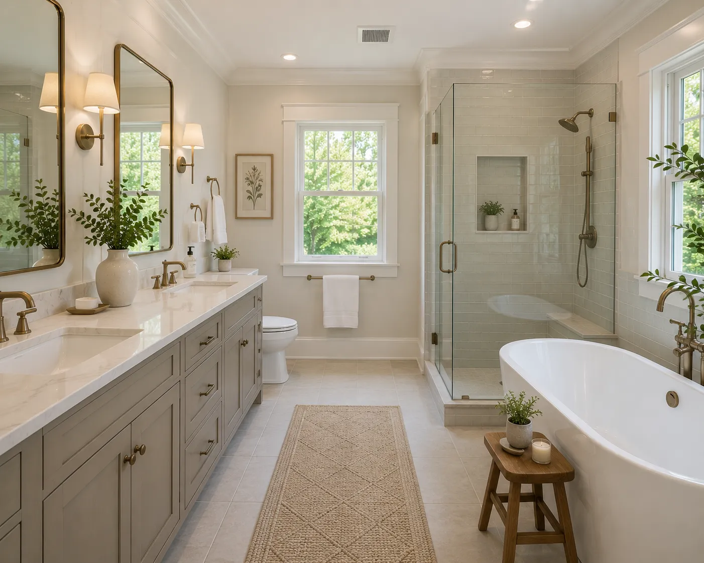 The cottage house washroom view
