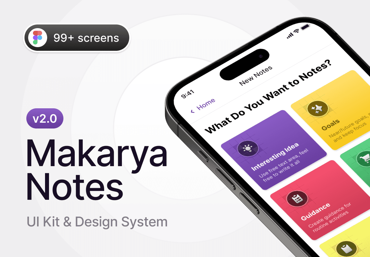 Makarya Notes v2 UI Kit & Design System