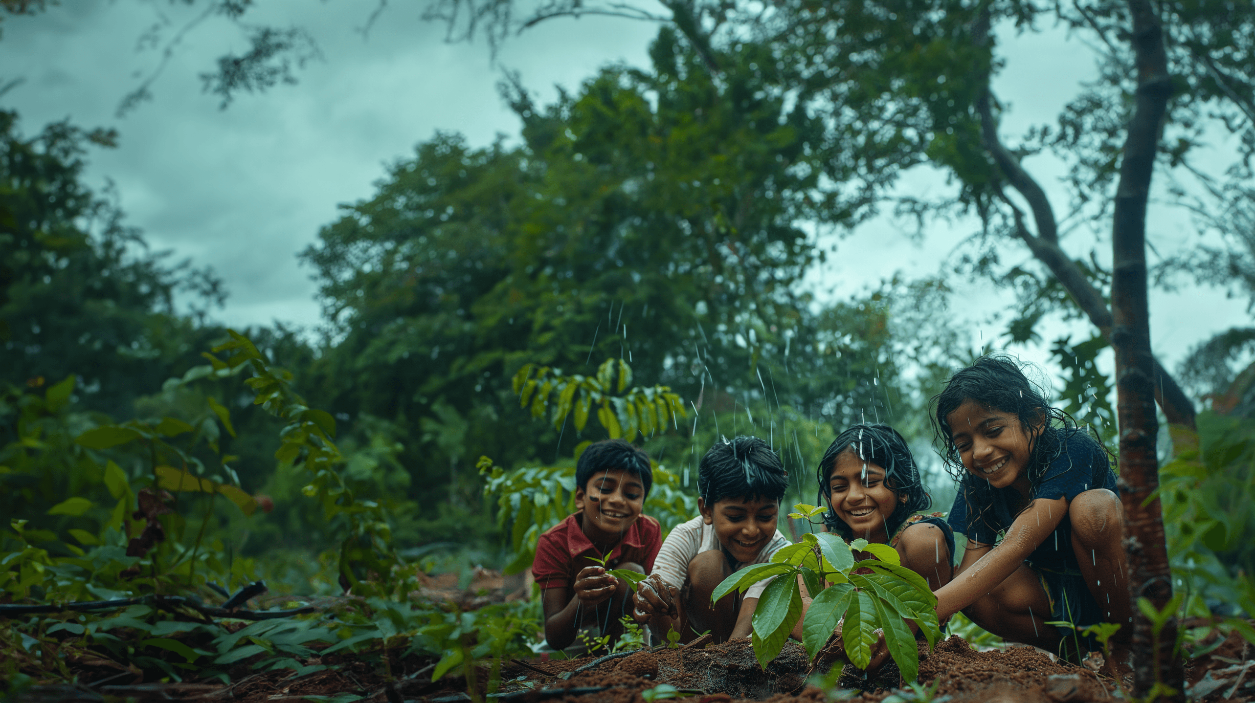 five toddlers near the window