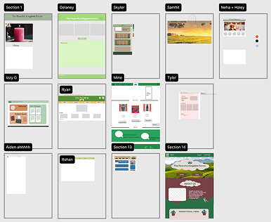 A screenshot of UXPA member gut designs on Figma.
