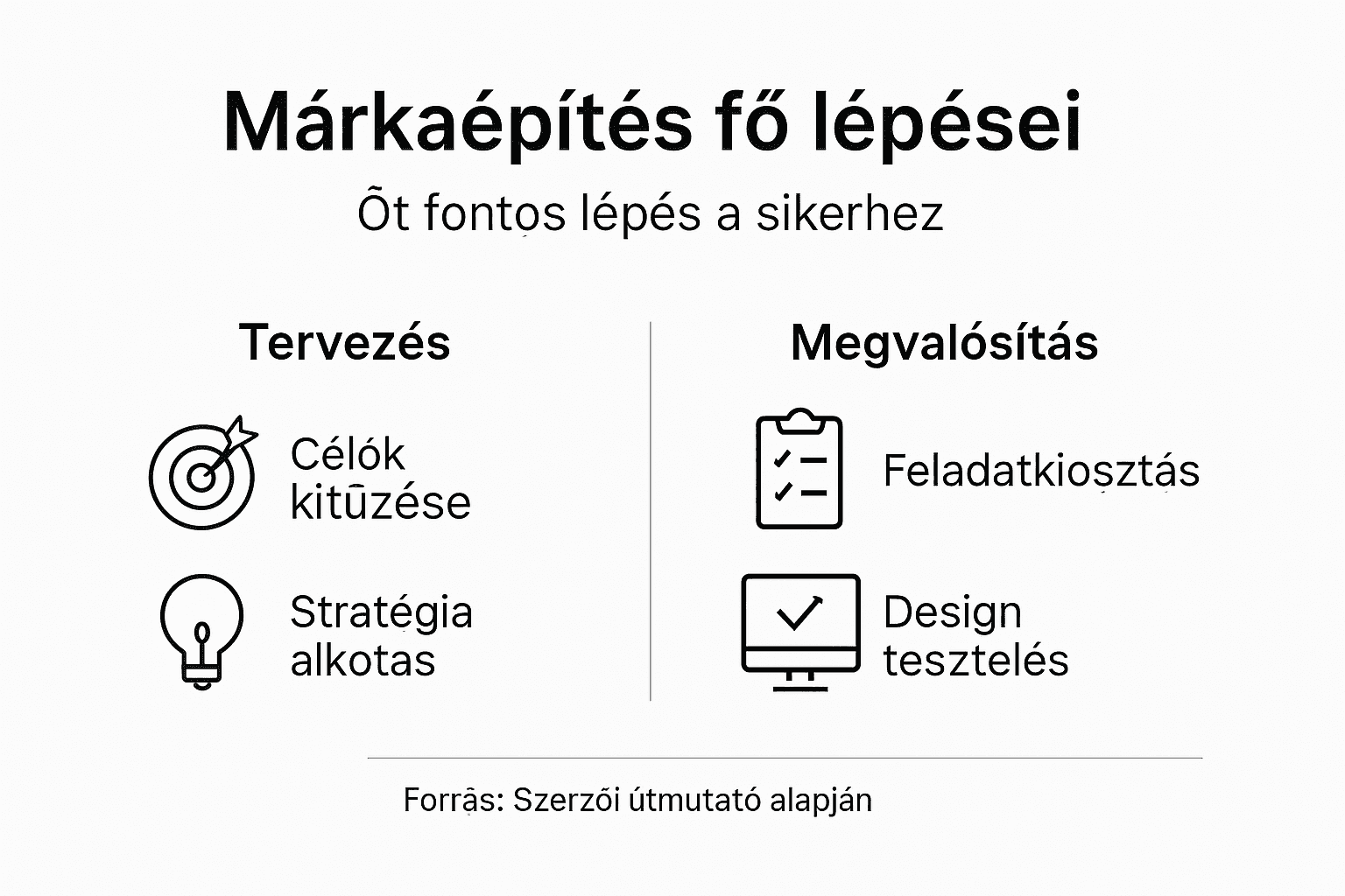 Infografika: a márka arculatának kialakításának főbb lépései