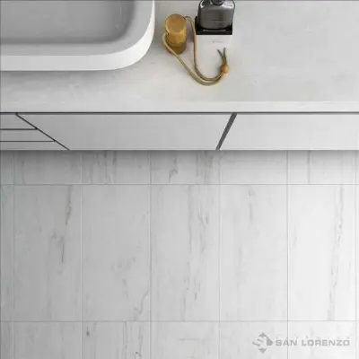 Porcelanato Mármol Pur Blanco 28×58 Rectificado San Lorenzo
