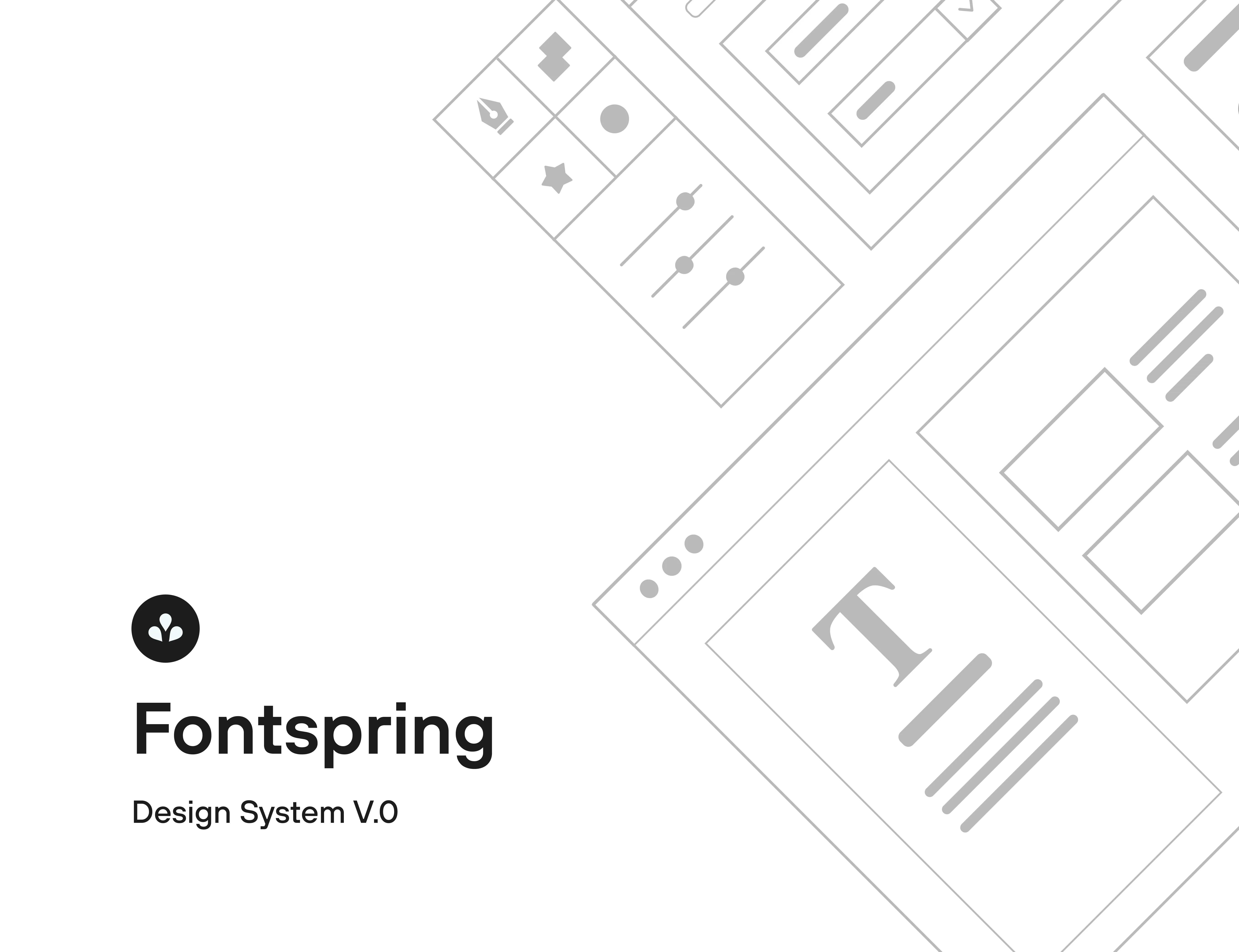 Early version of the the Design System cover for Fontspring