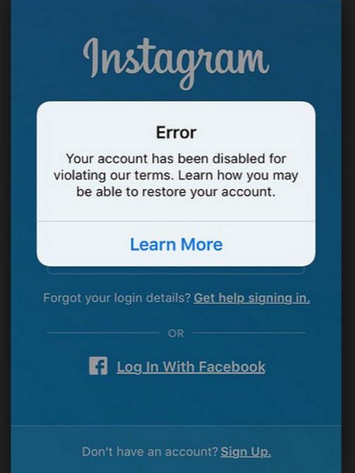 Instagram error