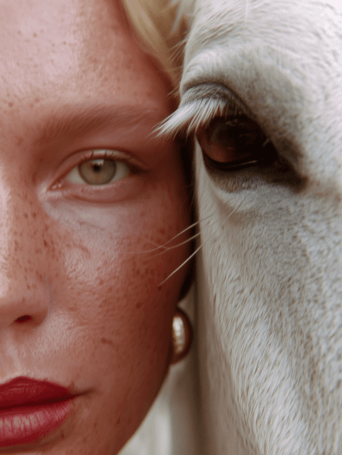 Woman portrait with horse
