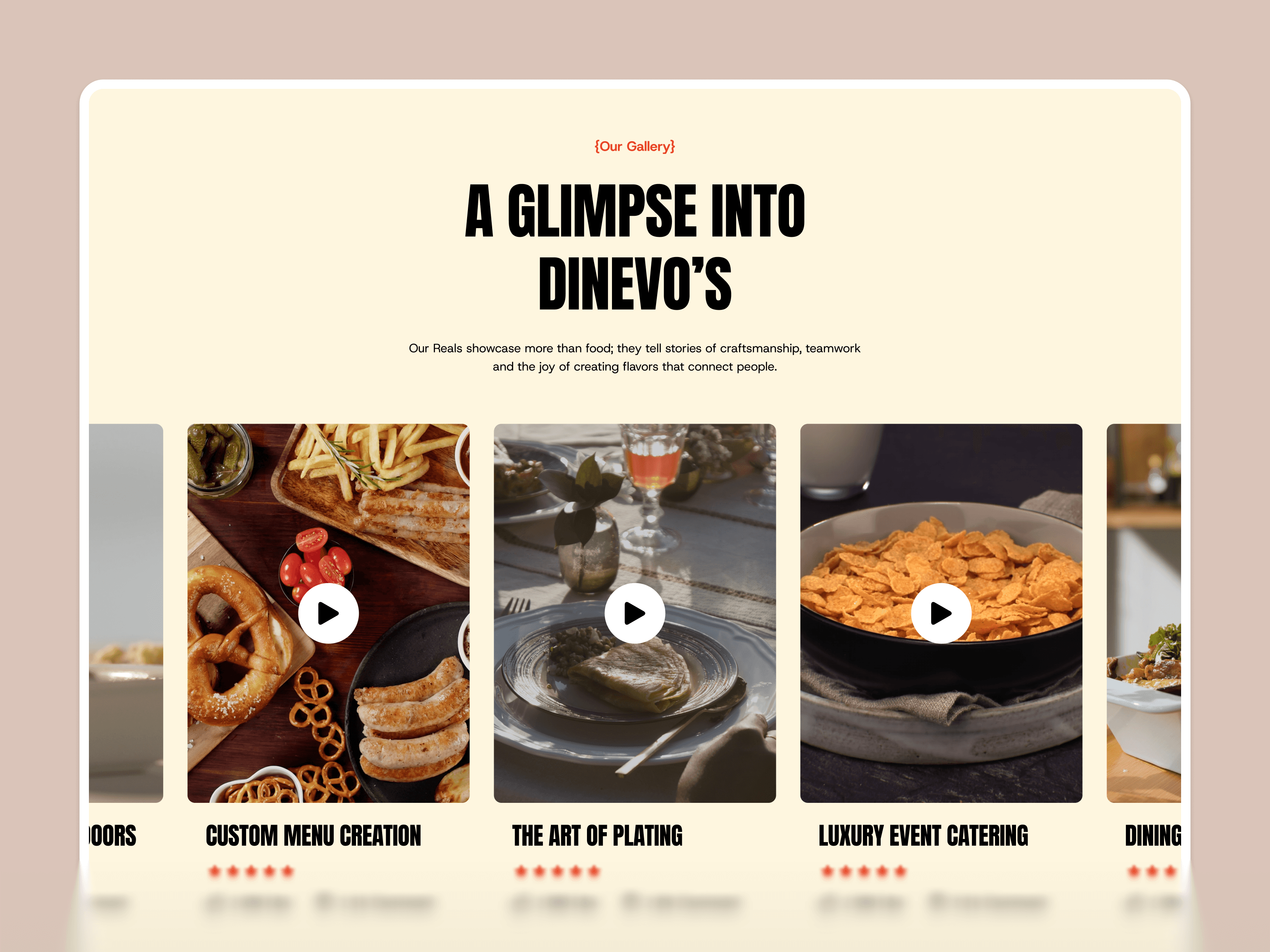framer restaurant template