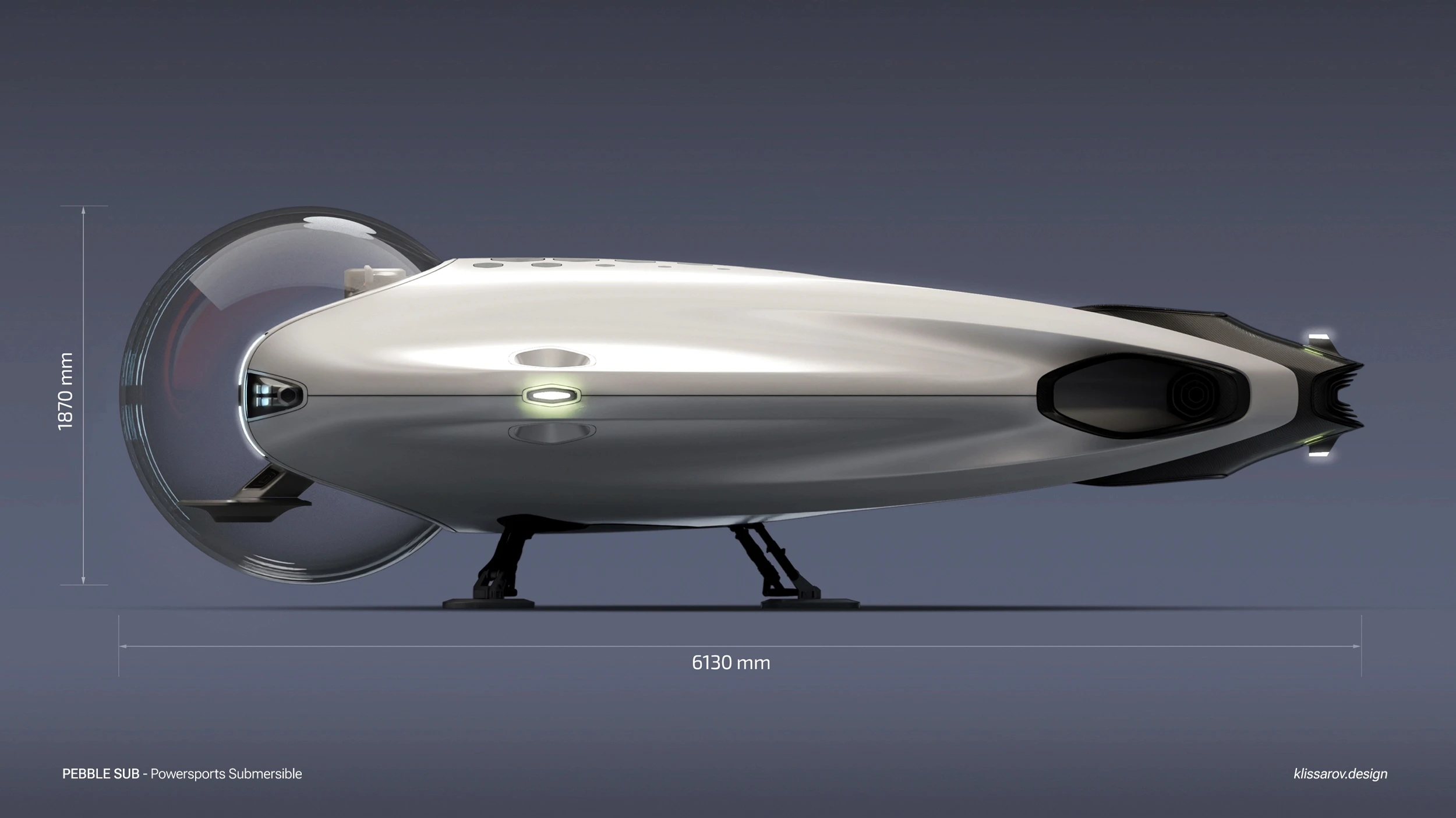 Submersible dimensions side view