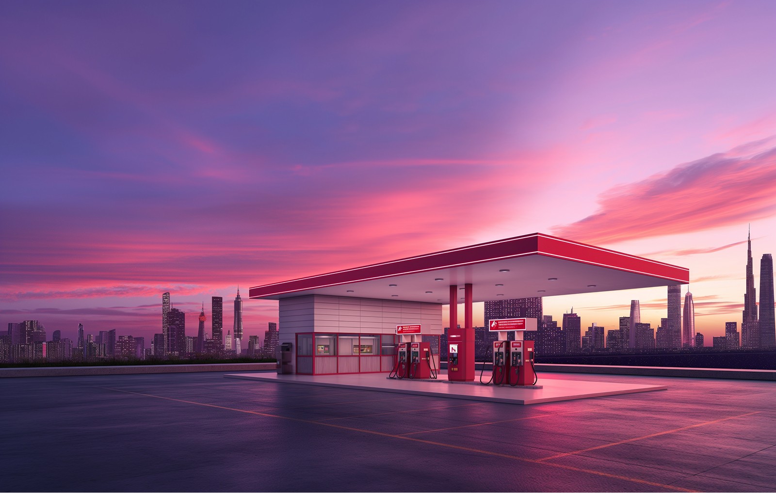 Image of a fuel station
