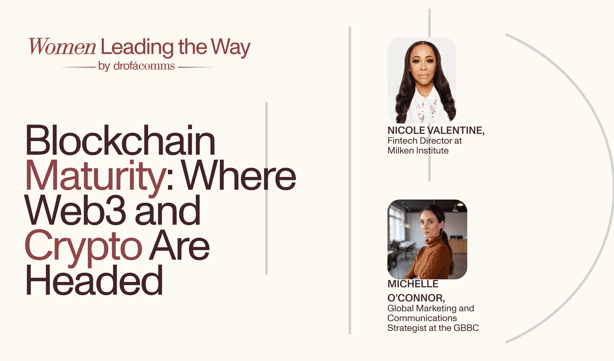 Nicole Valentine and Michelle O'Connor featured in Women Leading the Way's article on blockchain maturity