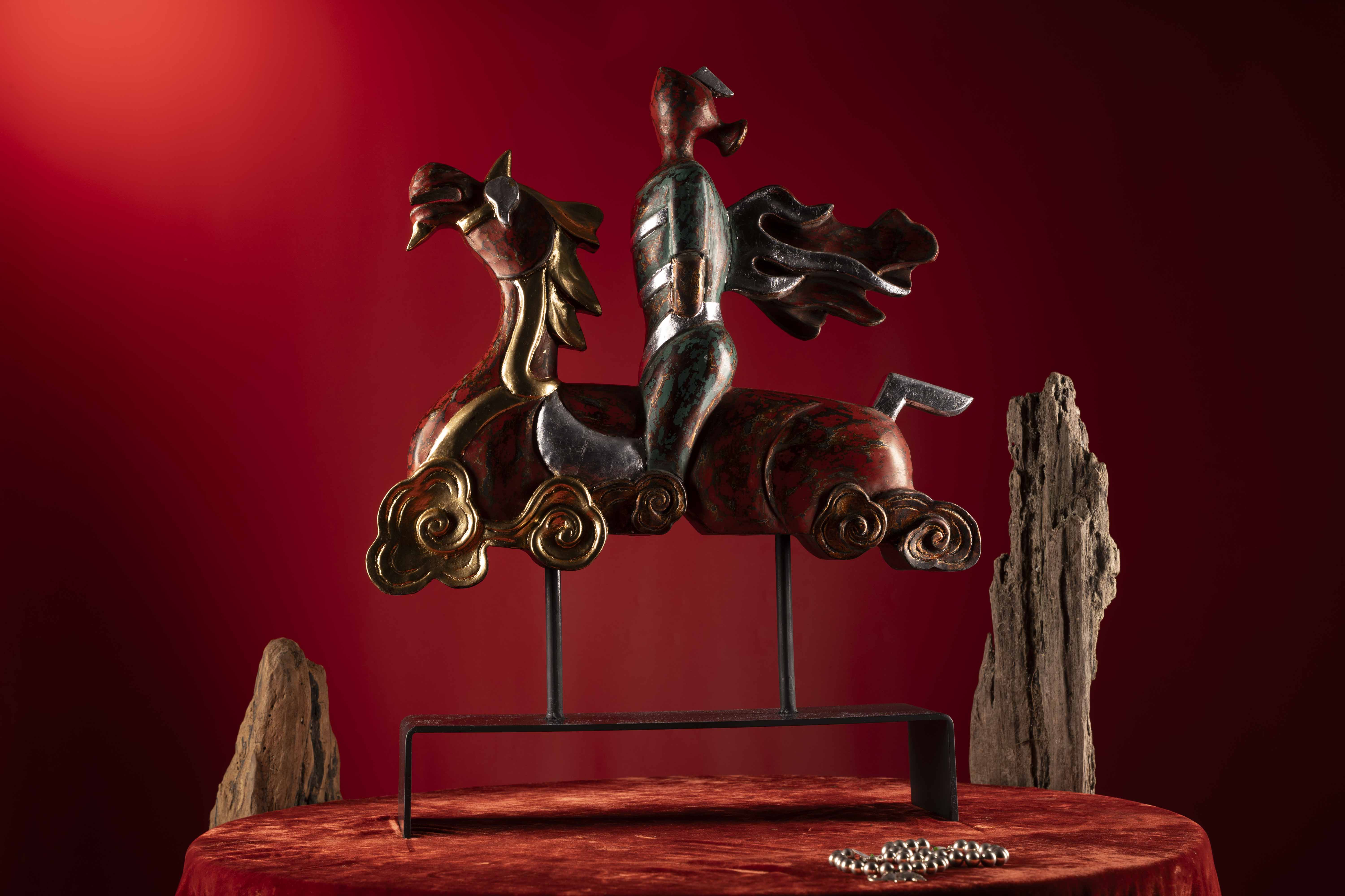 Emerging from the void. The Shadow Horse stands as a silent sentinel, its form sculpted by a single beam of cinematic light.