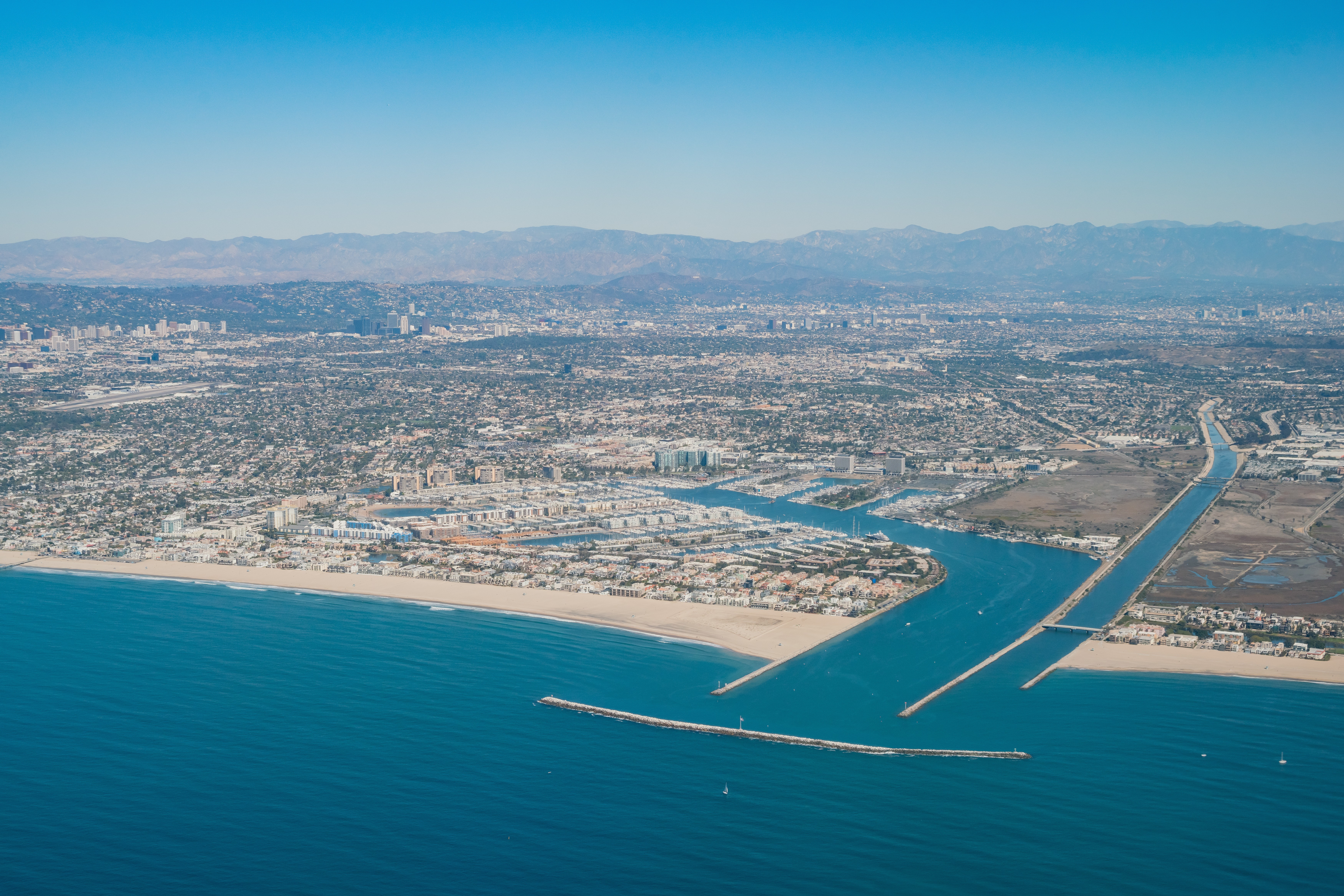Coastal aerial view of Los Angeles shoreline and marina related to Los Angeles Eviction Threshold 2026