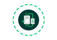 Icone de panneau électrique et commutateur de transfert sécurisé.