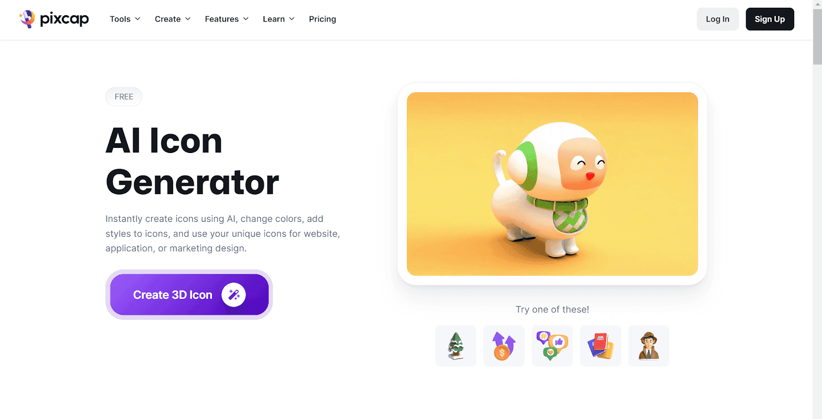 Generador de iconos de Pixcap AI