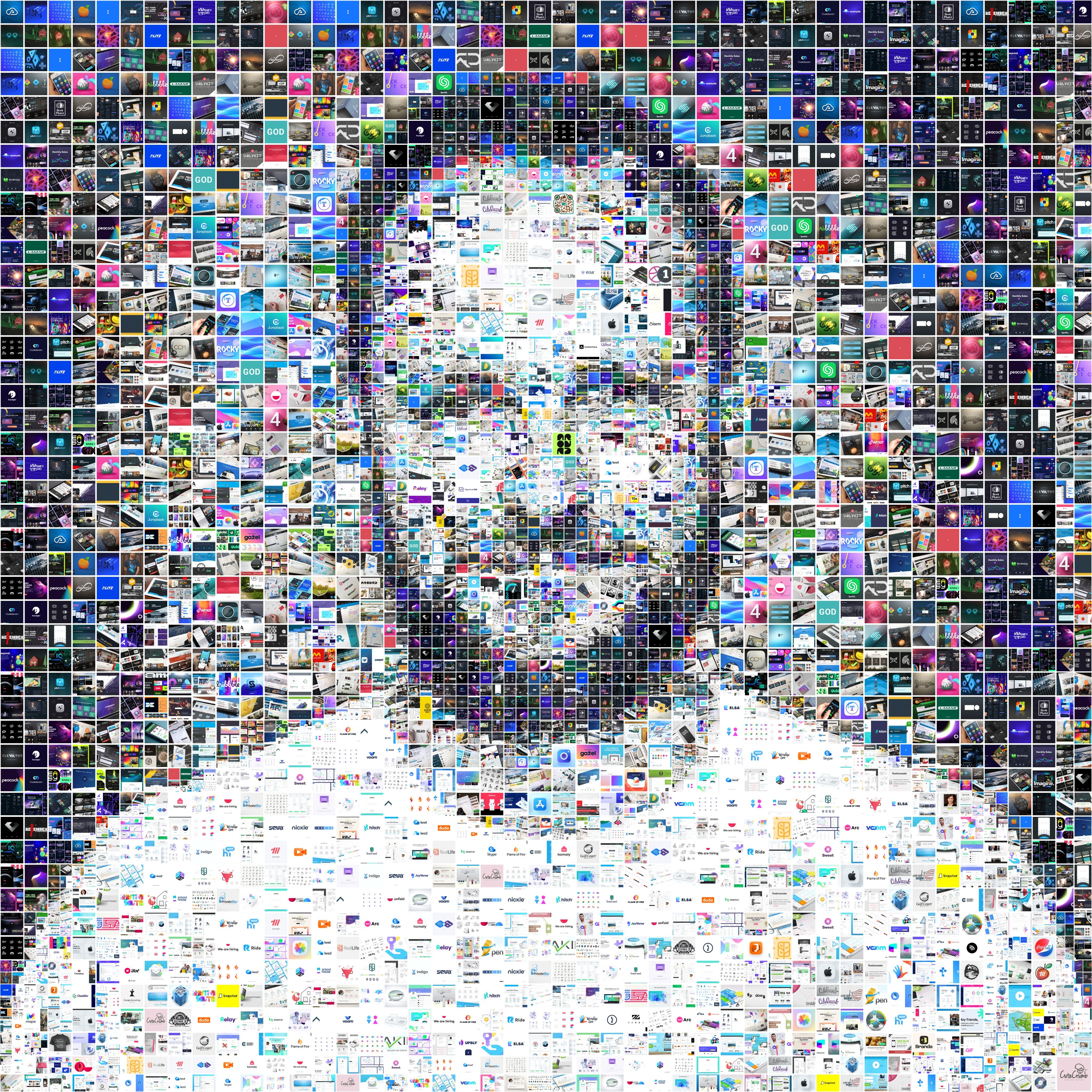 Elias Brandt, portrait made of 1320 designs