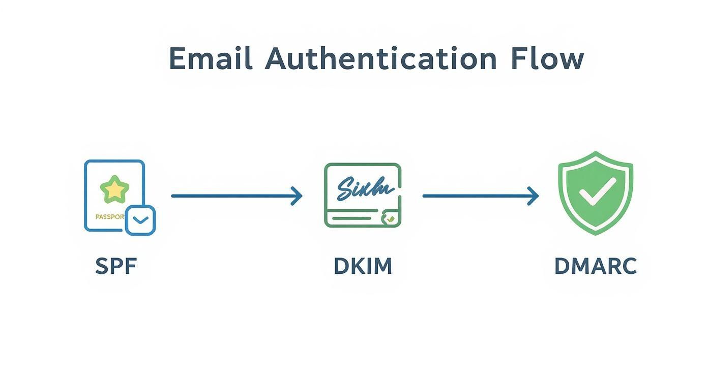 Infographic about how to avoid mail going to spam
