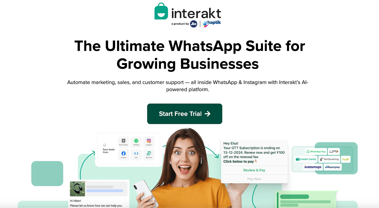 Interakt homepage