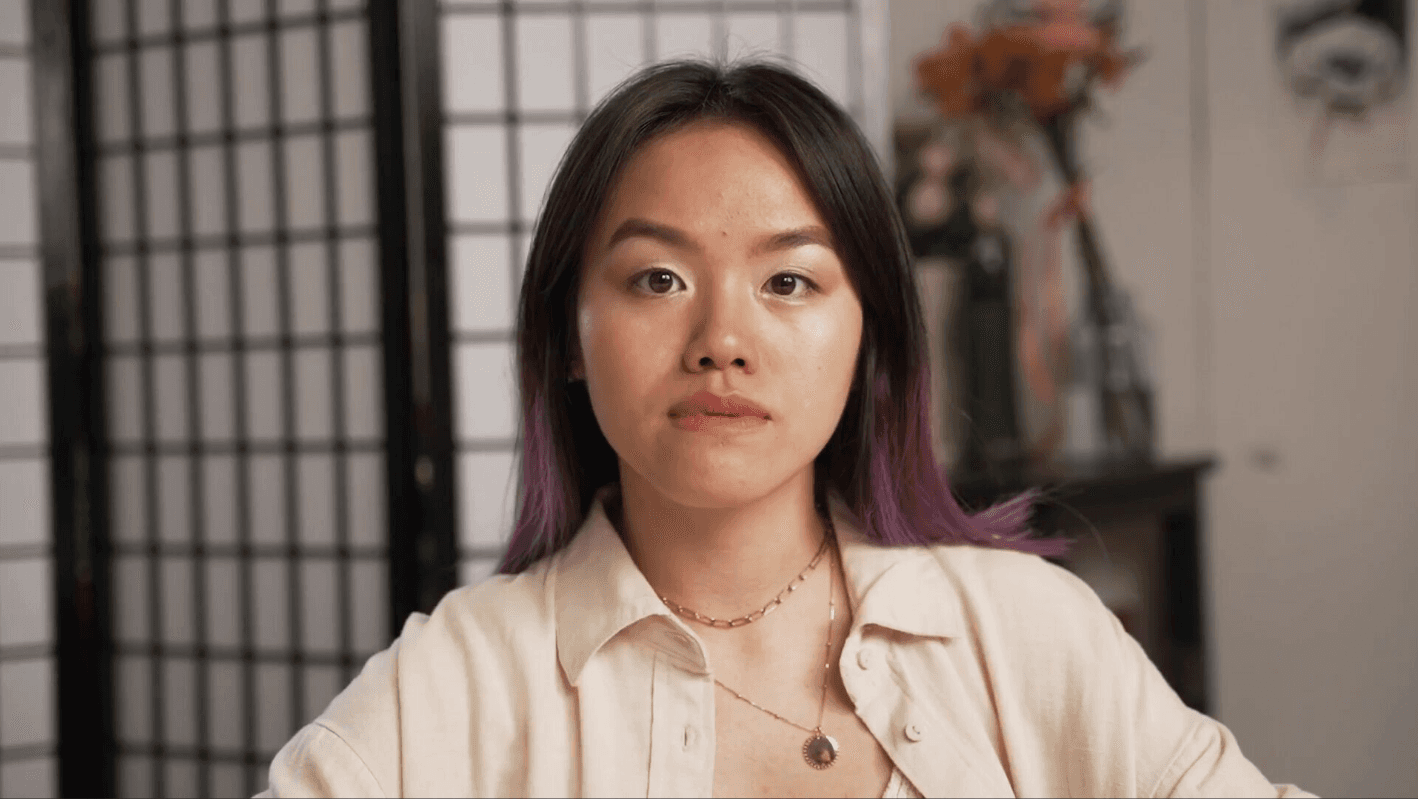 Portrait of a young woman, client testimonial
