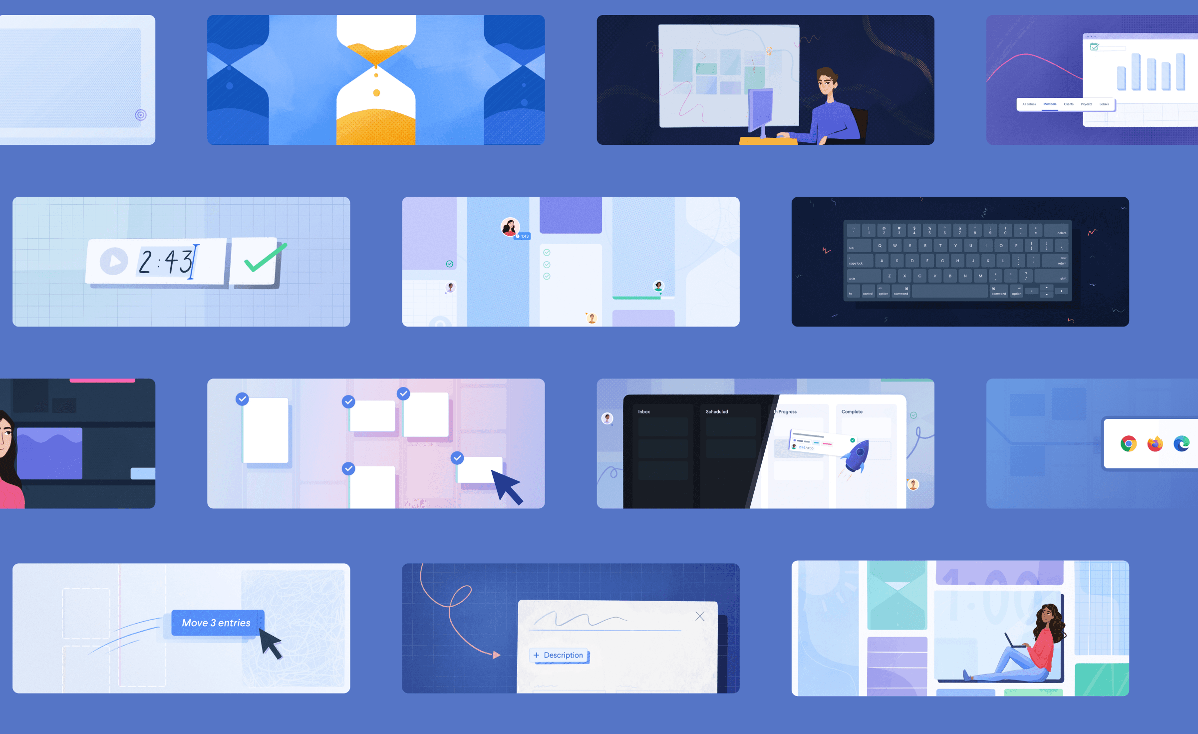Blog & marketing graphics showcase feature updates and promote customer engagement