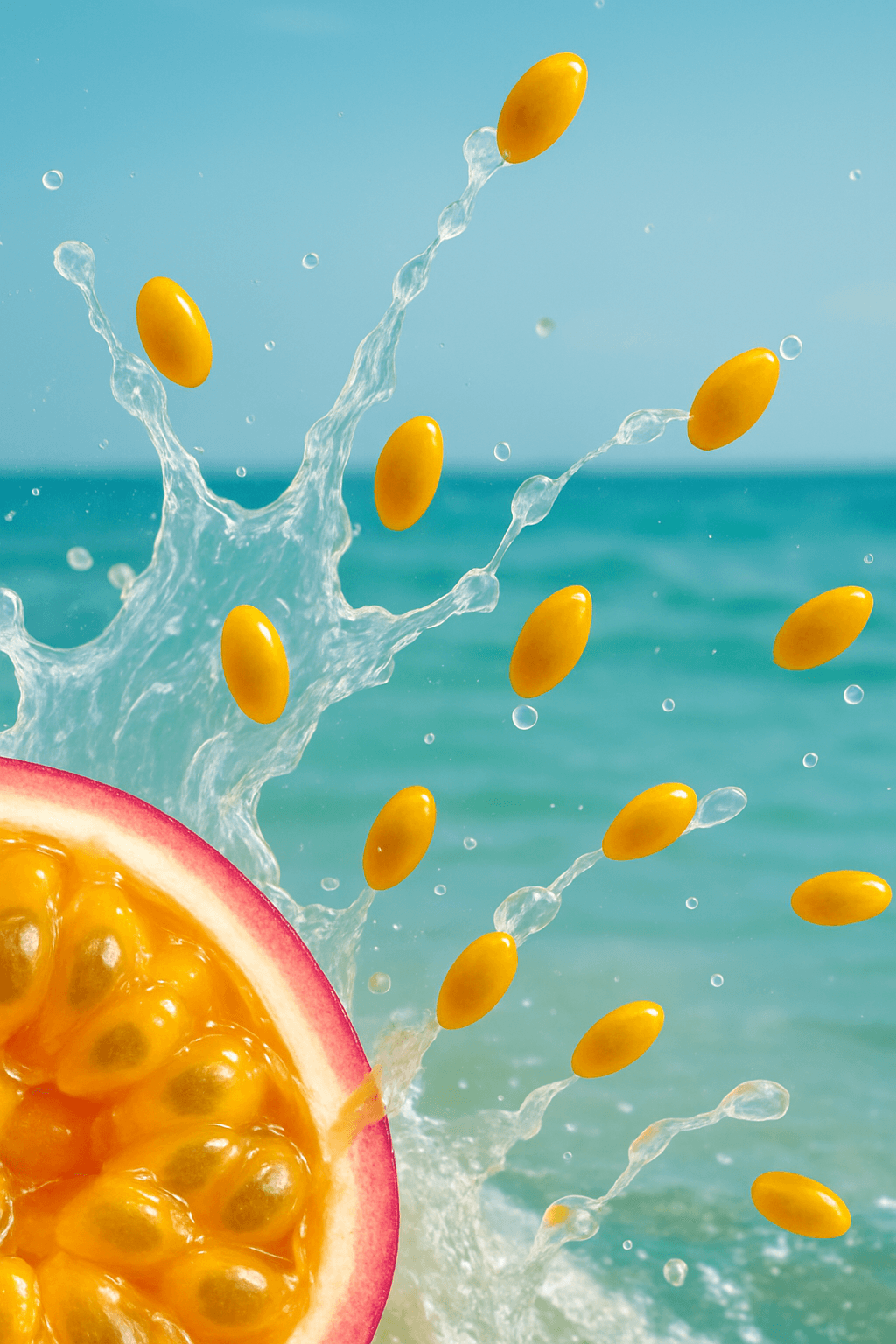 passionfruit beach background