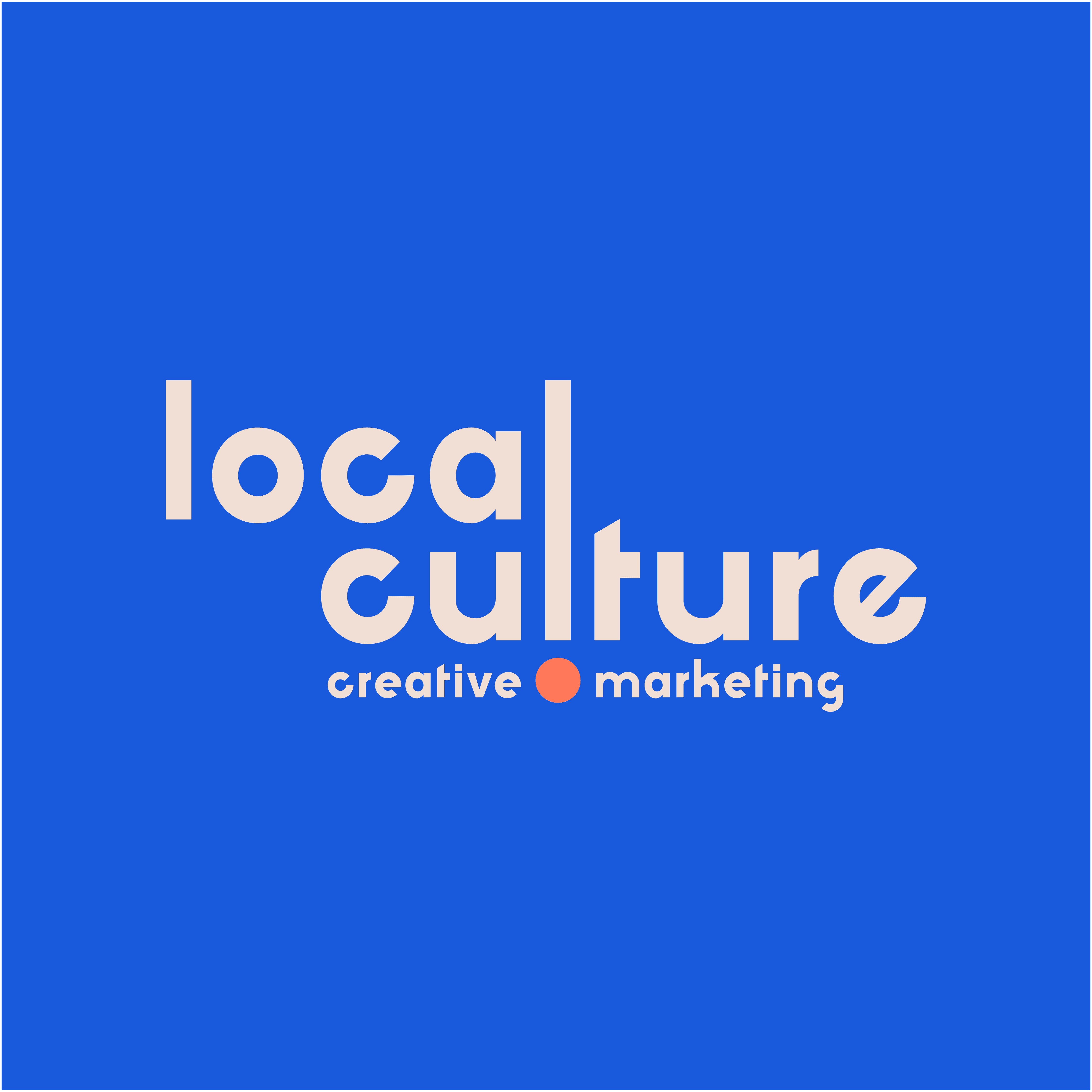 Local Culture Creative Marketing Logo with Blue Background