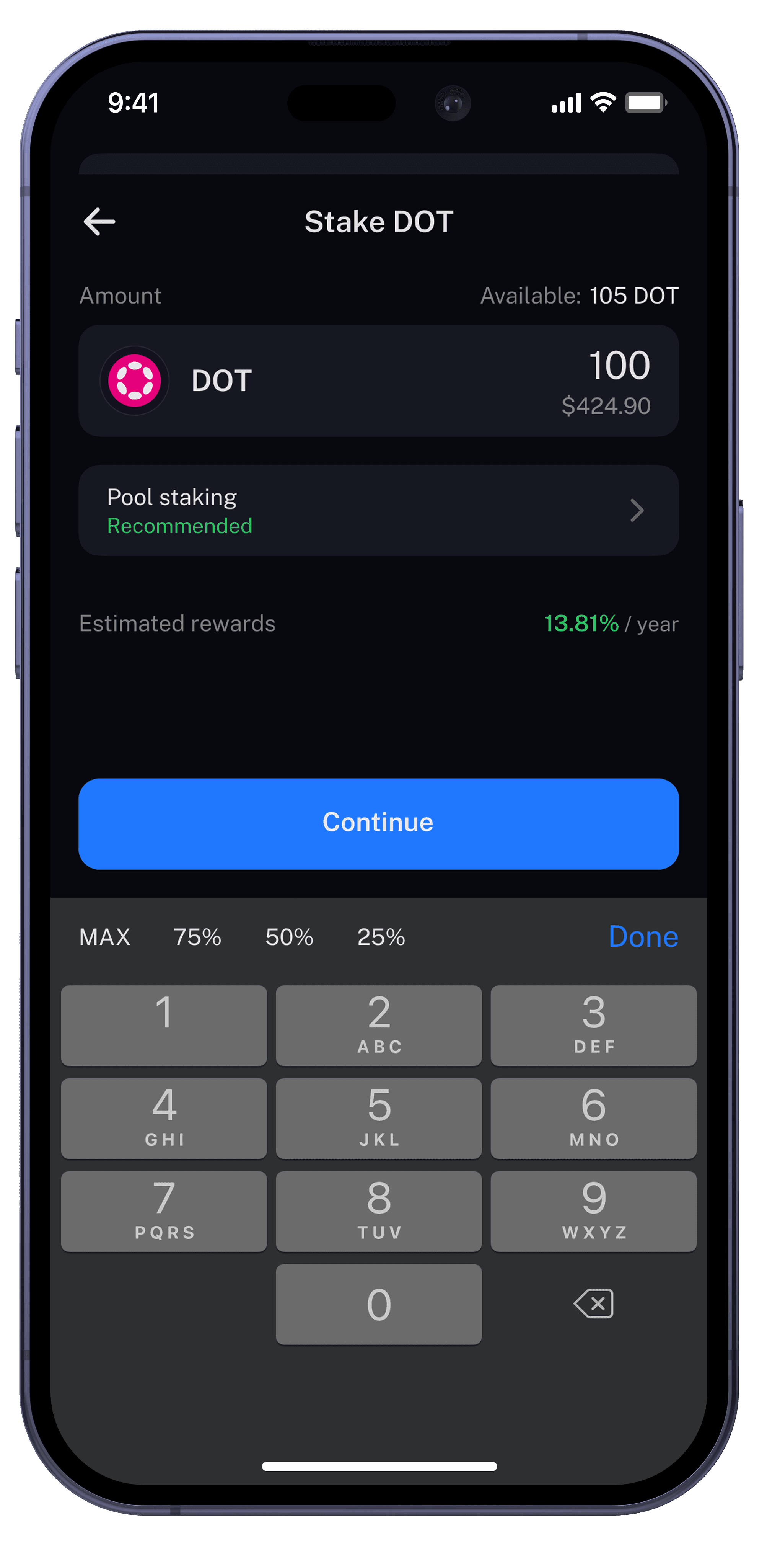 Stake & Earn Polkadot DOT crypto Token