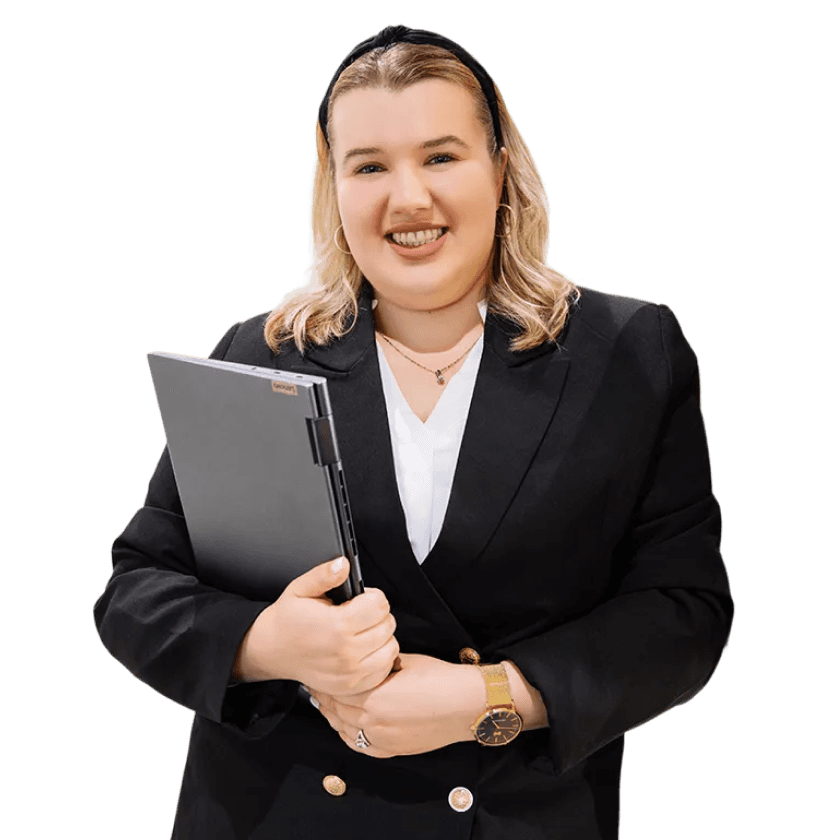 Woman with a headset