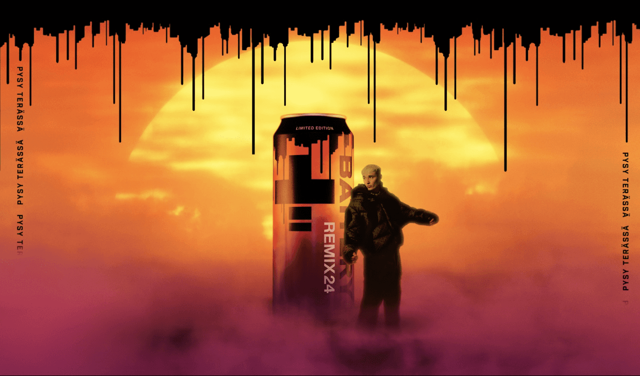 Battery Remix 24 x Isac Elliott Campaign Poster with Sunset background