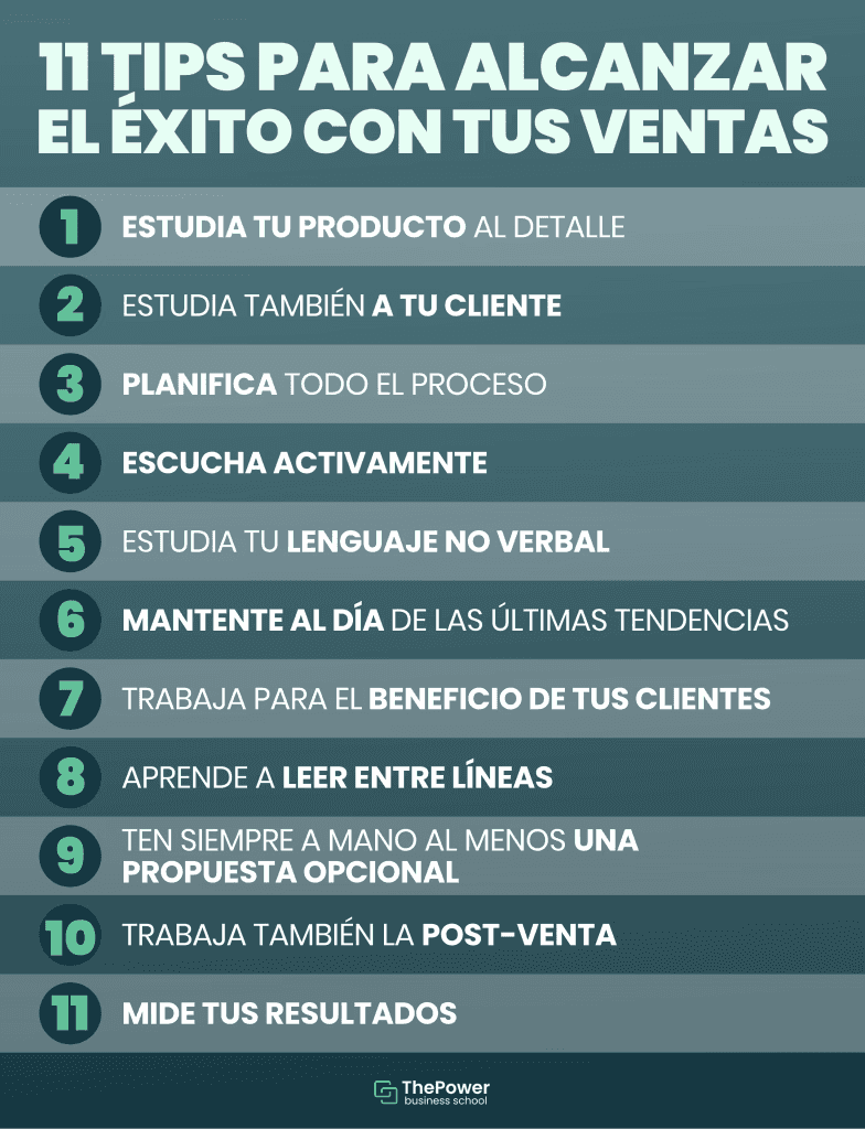11 tips para alcanzar el éxito con tus ventas
