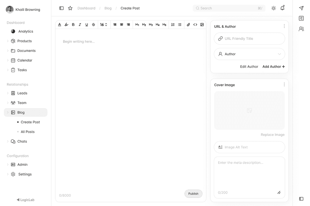 software dashboard image
