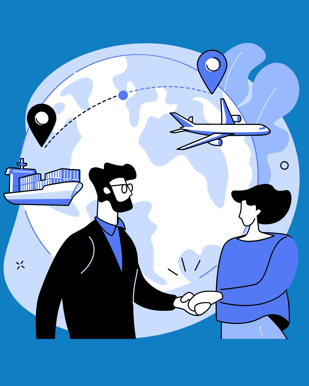 Abstract dark blue and brown waves