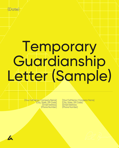Temporary Guardianship Letter (Sample)