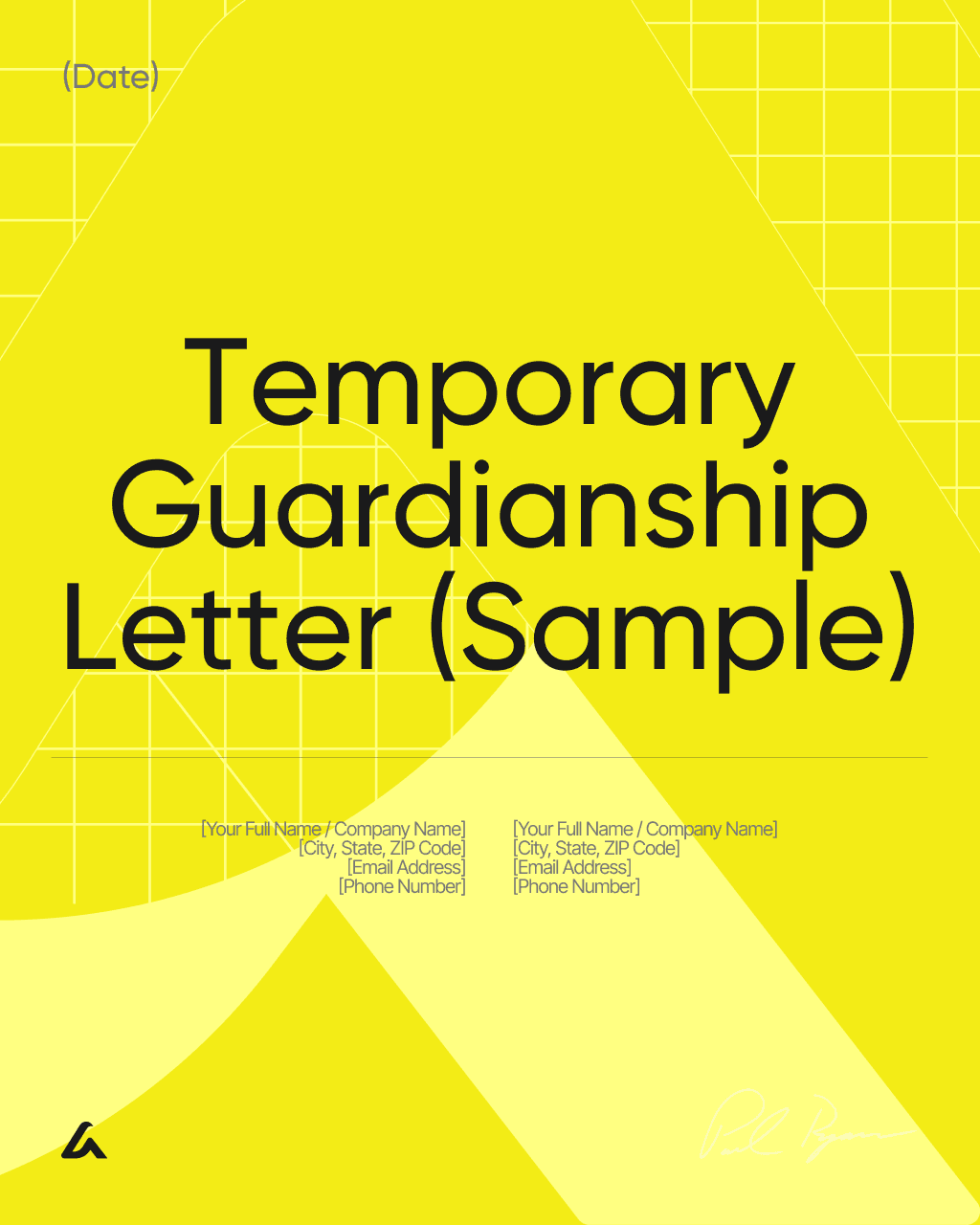 Temporary Guardianship Letter (Sample)