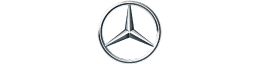 The logo of Mercedes-Benz featuring the iconic silver star symbol and the company name in black lettering beneath.