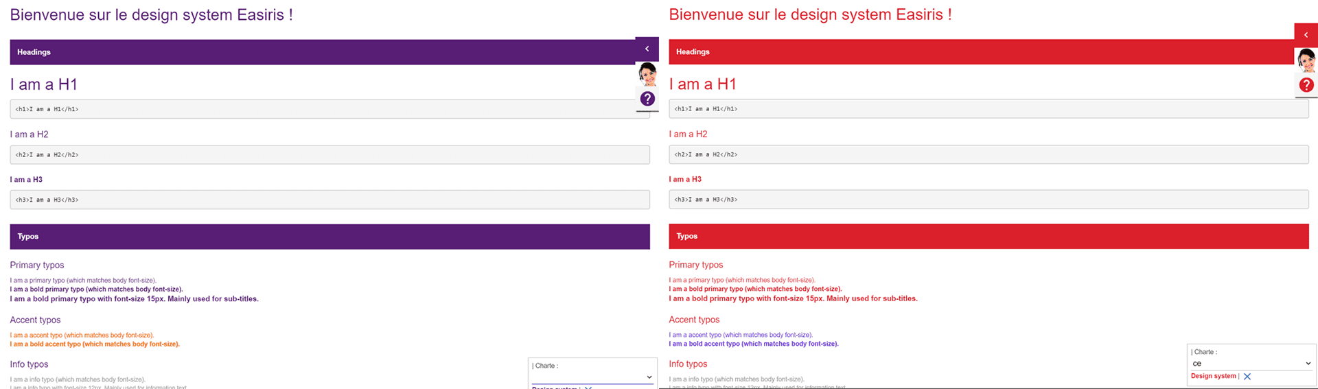 Easiris design system