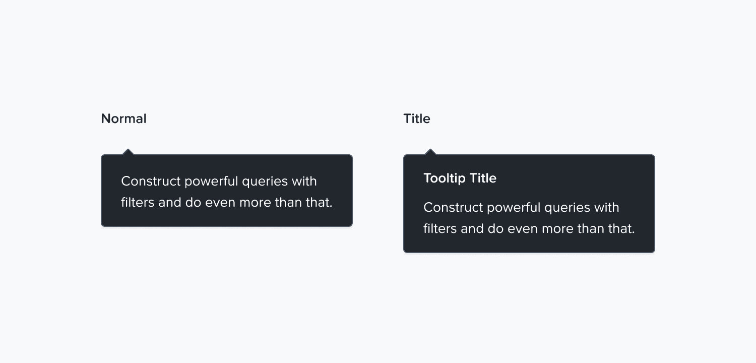 A dark color variant of tooltips