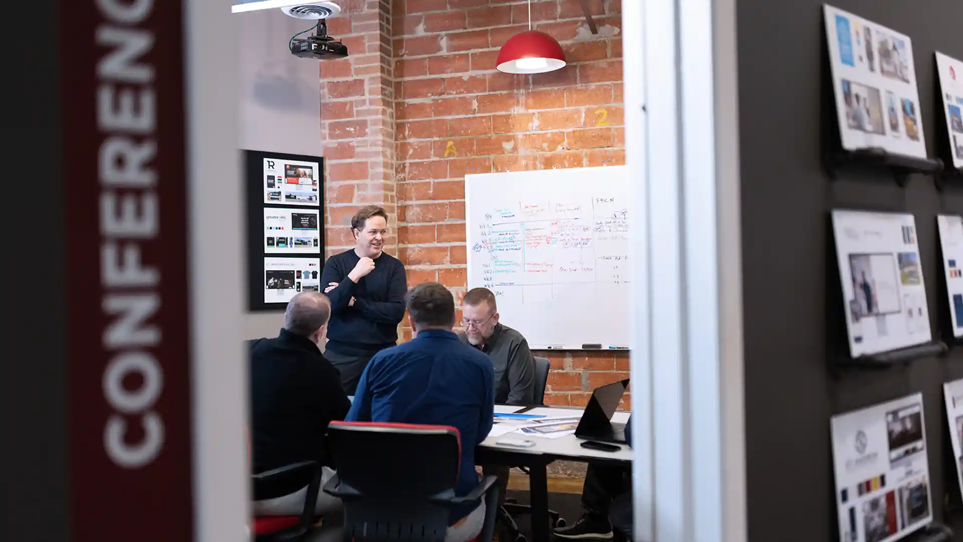 Sherpas guiding climbers up a mountain