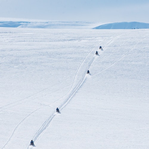 Snowmobiles on Vatnajökull