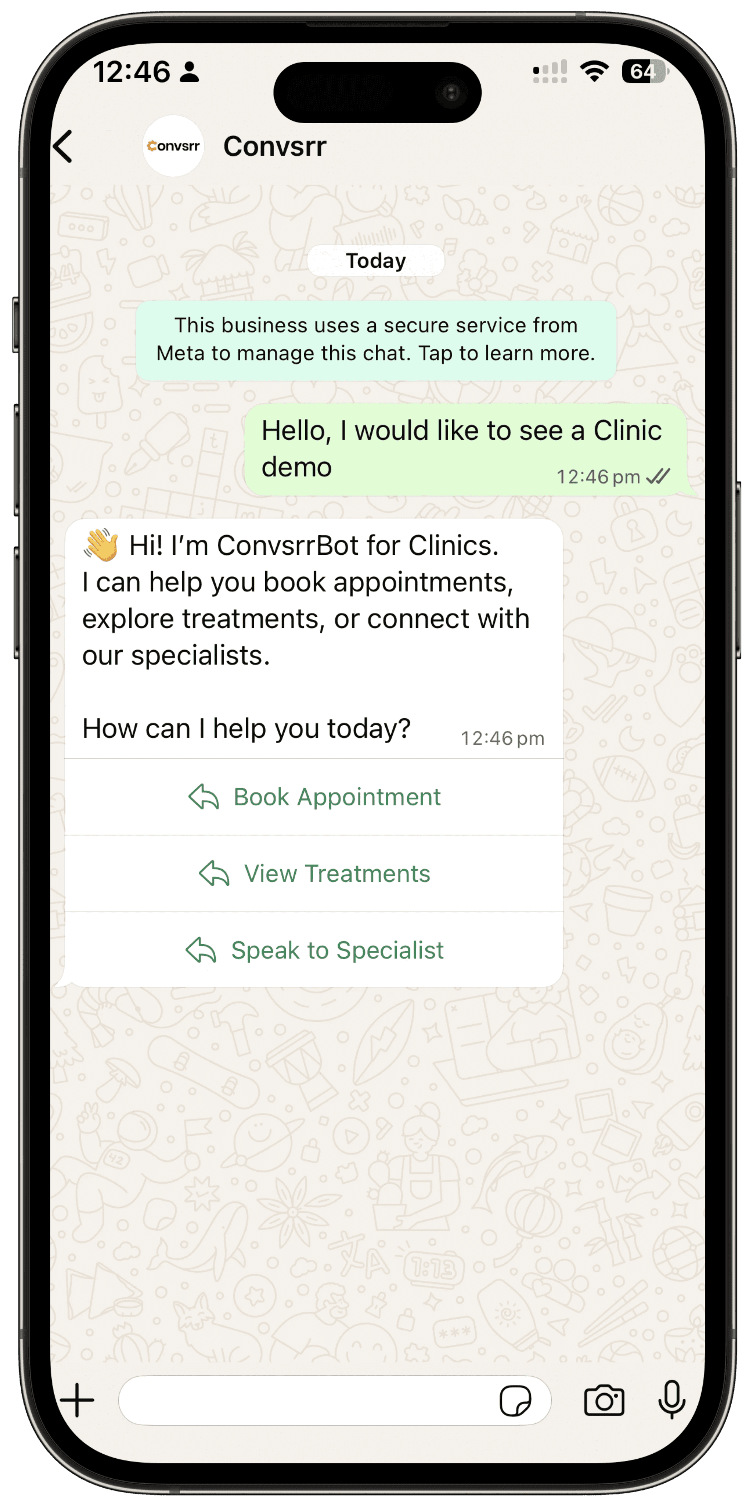WhatsApp - Clinic Demo
