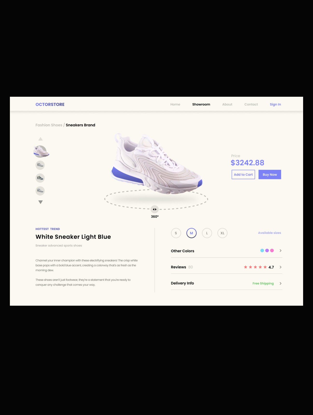 E-Commerce Product Page Design View