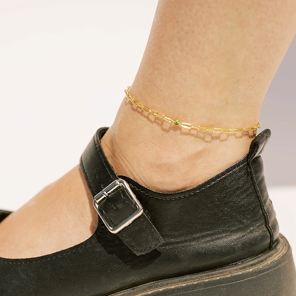 permanent jewelry on ankle