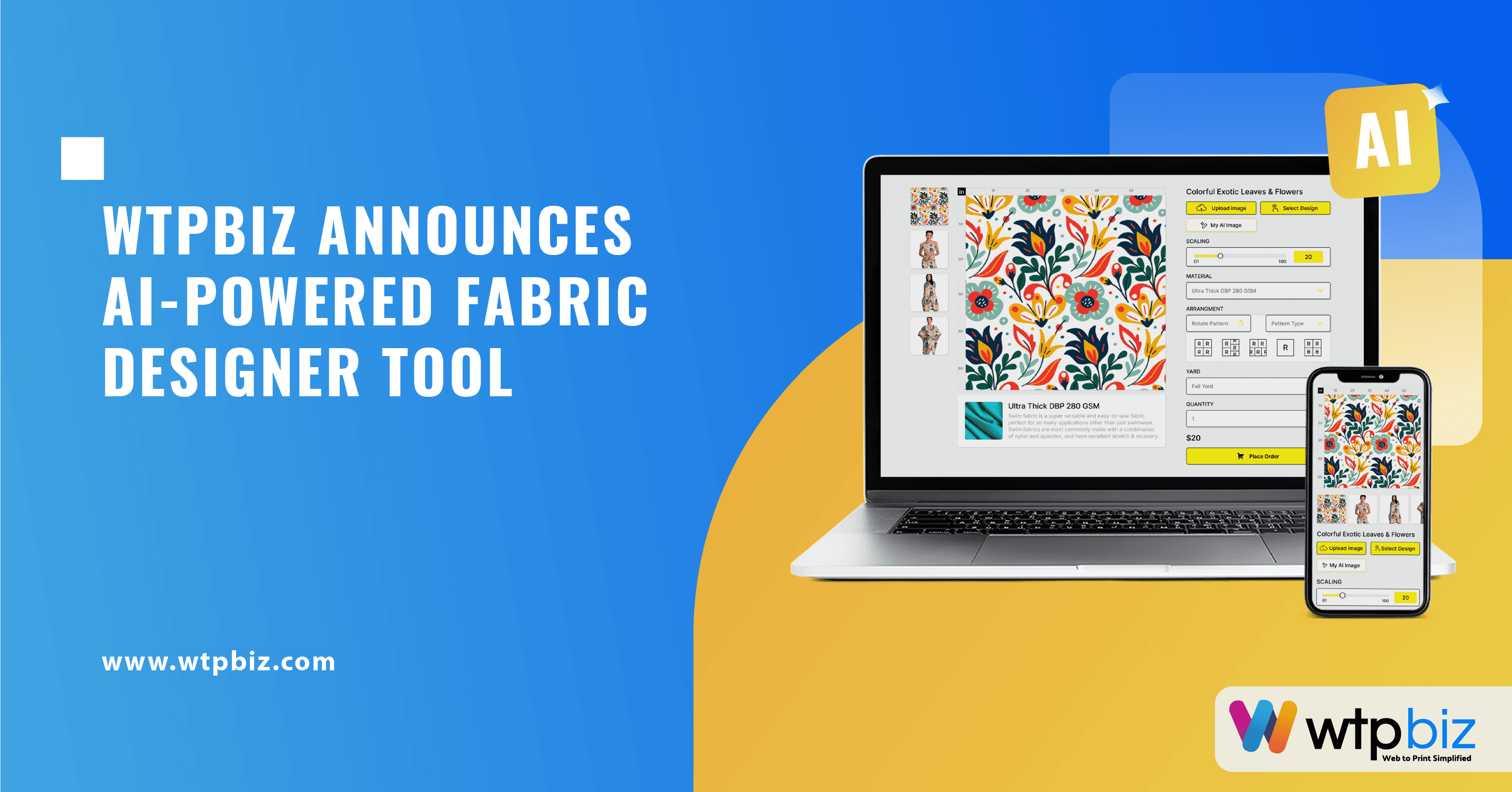 AI-powered fabric designer tool