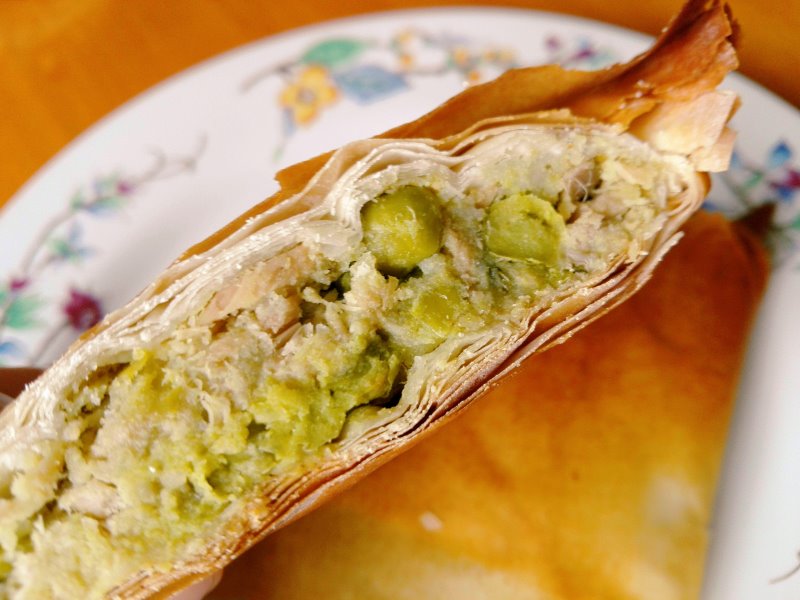 Triangoli di pasta fillo: ripieno