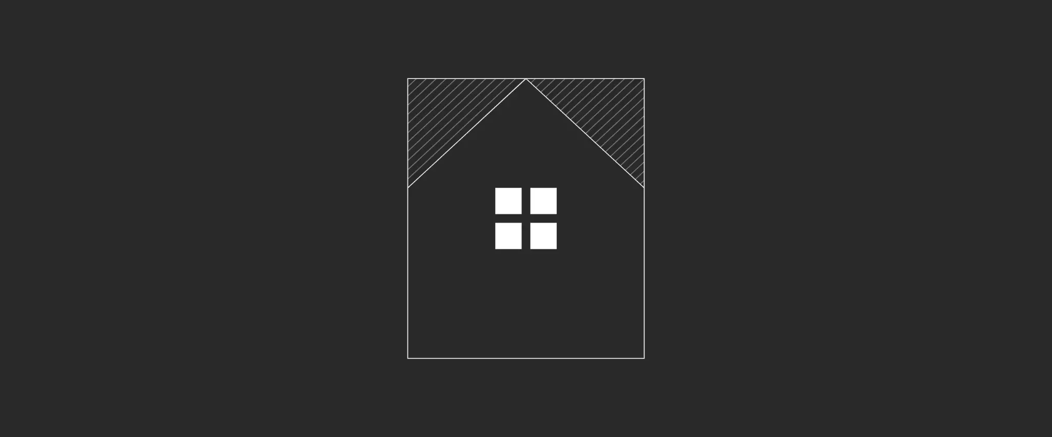 House outline with window and textured roof.