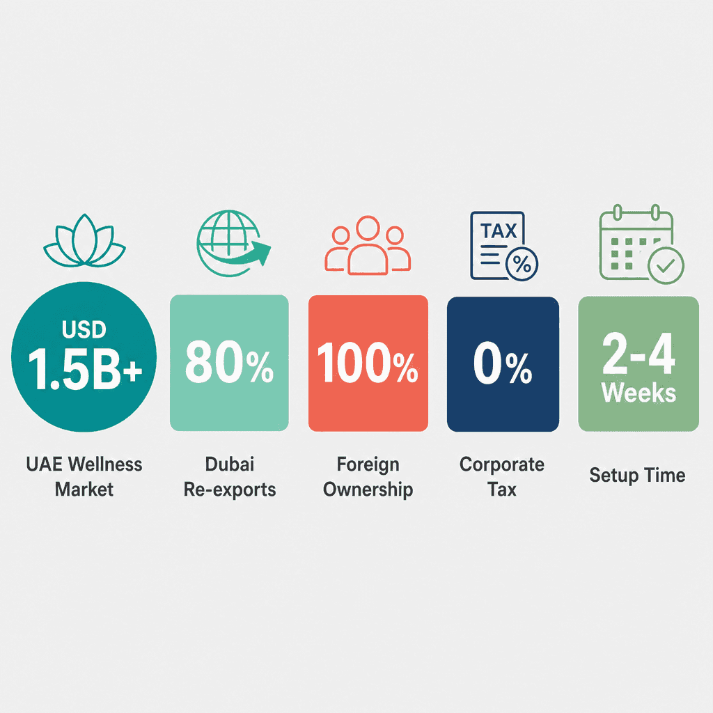 Infographic: Start a Food Supplements Trading Business in Dubai