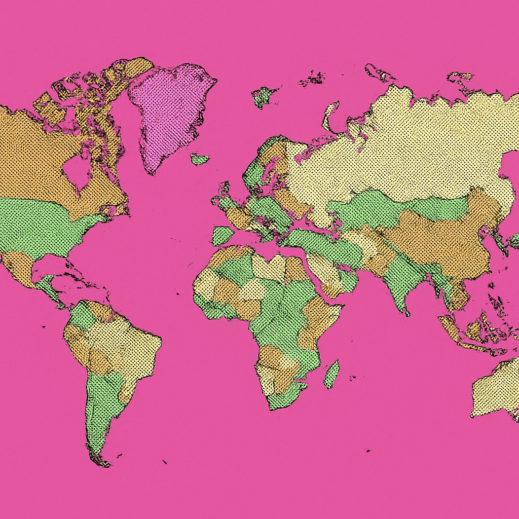 Geographical view of countries