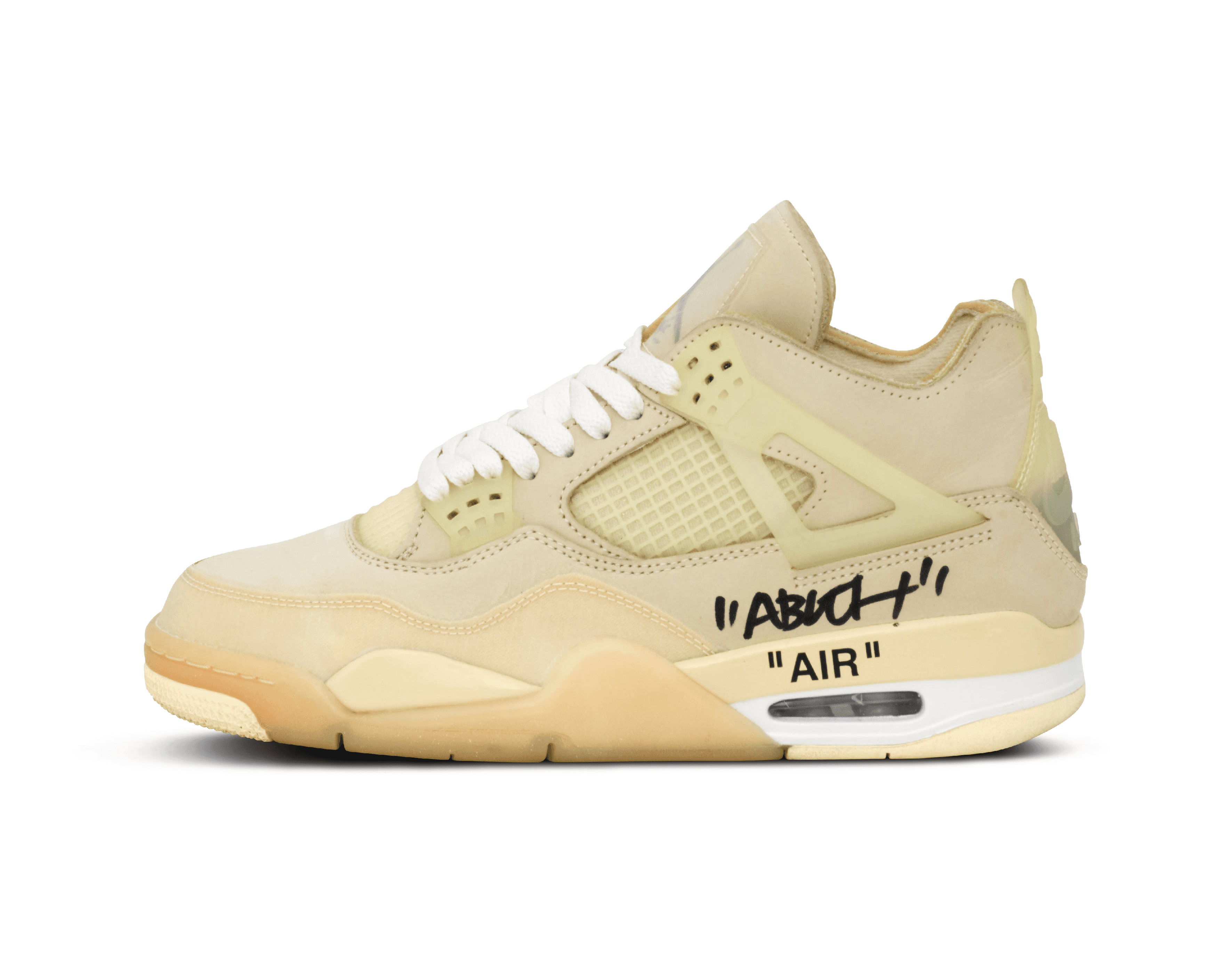 Virgil Abloh signed Nike Air Jordan 4 Off-White Sail