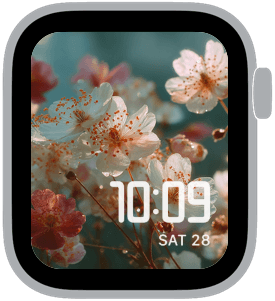 gentle bloom Apple Watch face preview 3 featuring floral, summer, and spring.