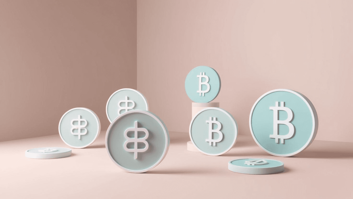 3D cryptocurrency coins - Tokenomics Crypto